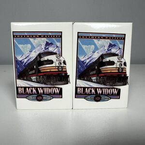 Refrigerator Fridge Magnets Black Widow GE Locomotive Railroad Lot Of 2